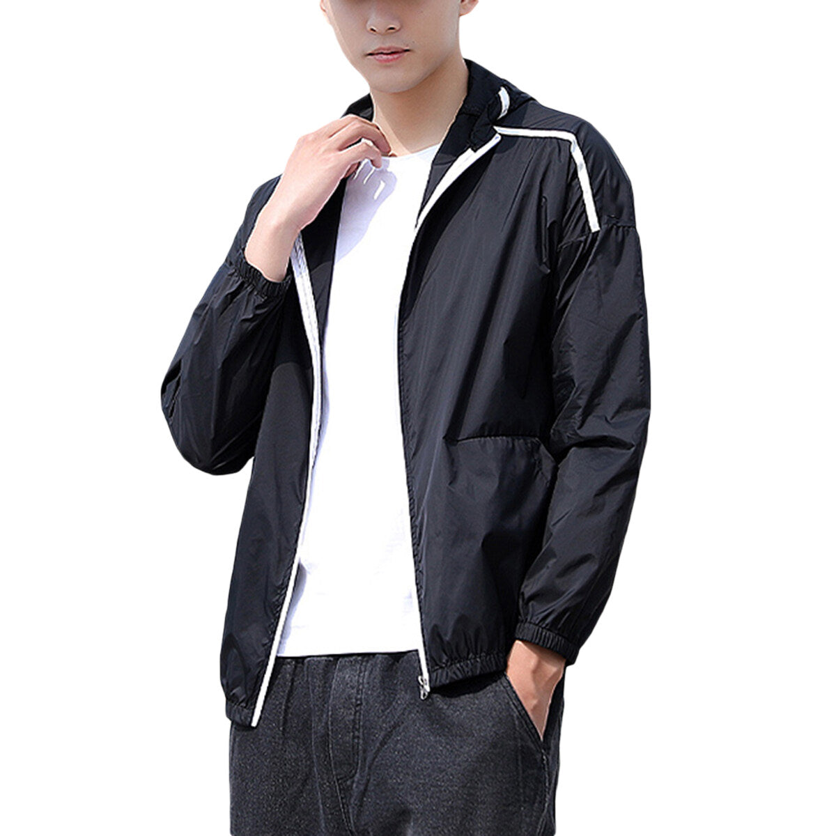 Youthup Mens Hooded Lightweight Jacket Sun-proof Clothing