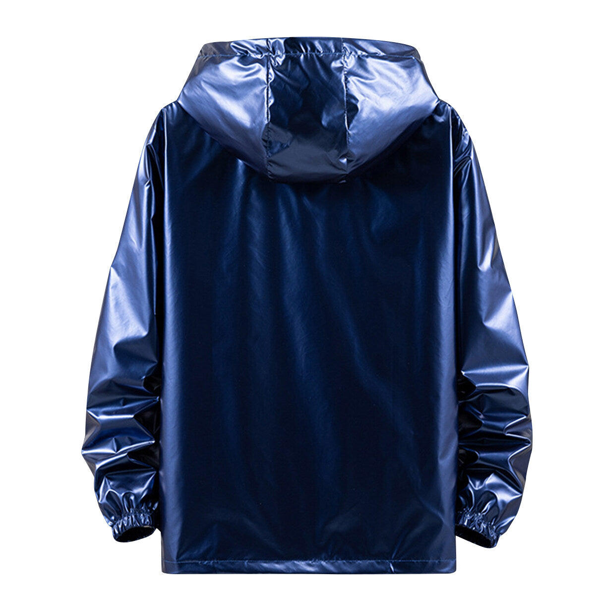 Youthup Mens Shiny Waterproof Hooded Jacket