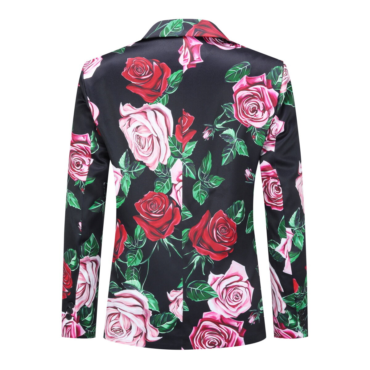 YOUTHUP Mens Floral Blazer 1 Button Slim Fit Fashion Blazer for Date Wedding Party Anniversary