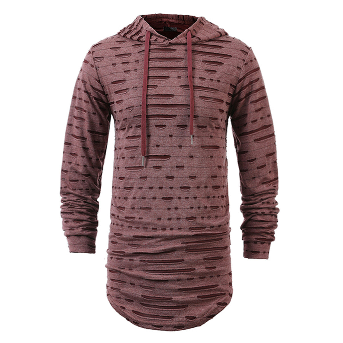 Youthup Mens Ripped Sweatshirt Hoodie T-Shirt