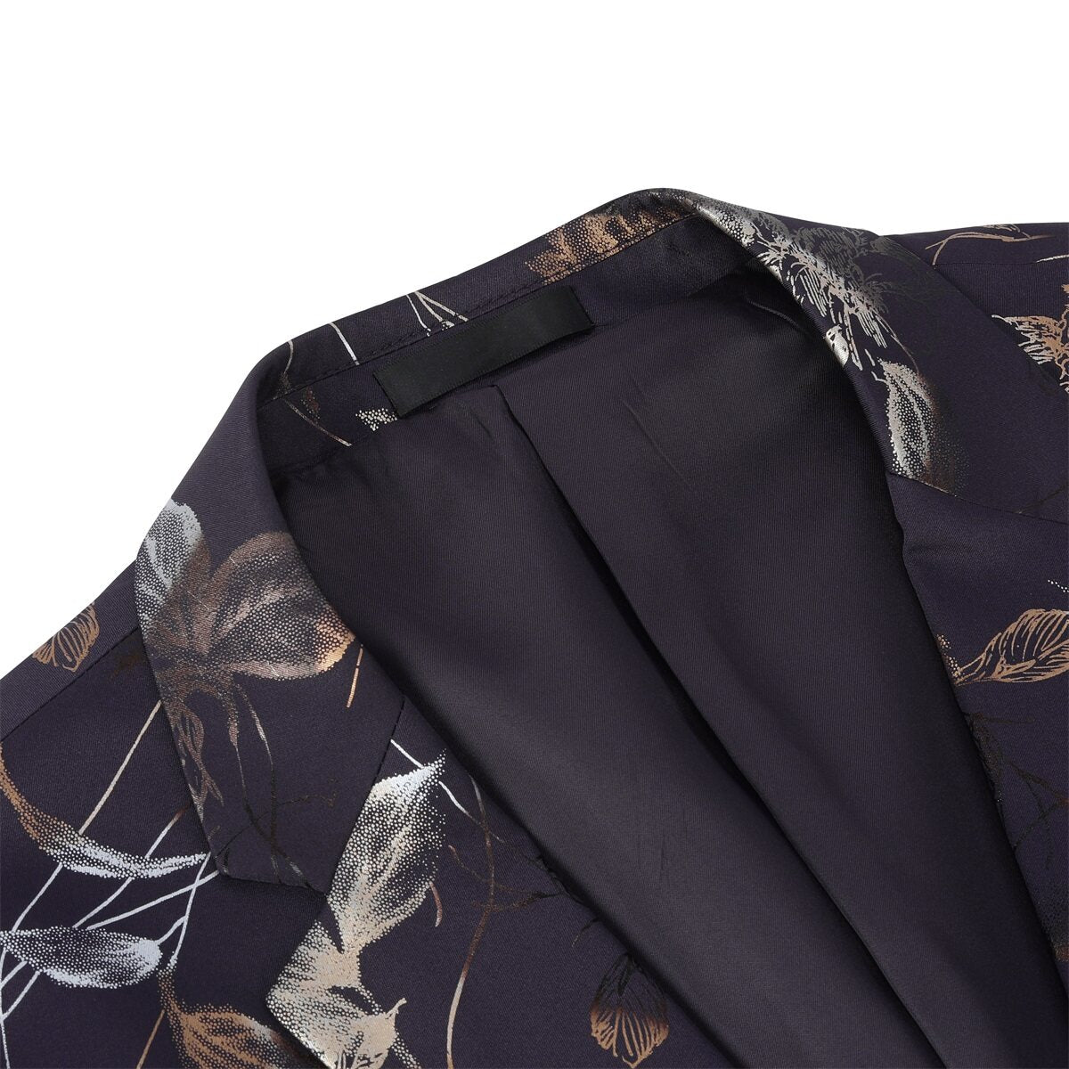 YOUTHUP Mens Floral Luxury Blazer Slim Fit 1 Button Tuxedo Elegant Party Dinner Jacket