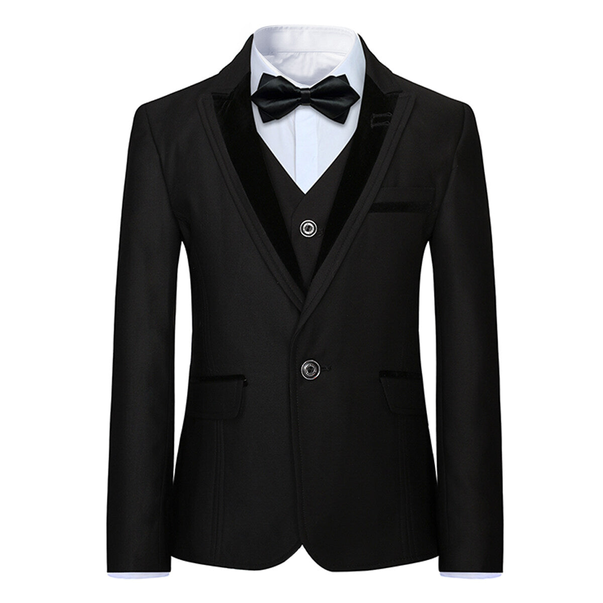 Youthup Boys 3Pce Suit Open Stitching Blazer Wedding Dinner Party Tuxedo