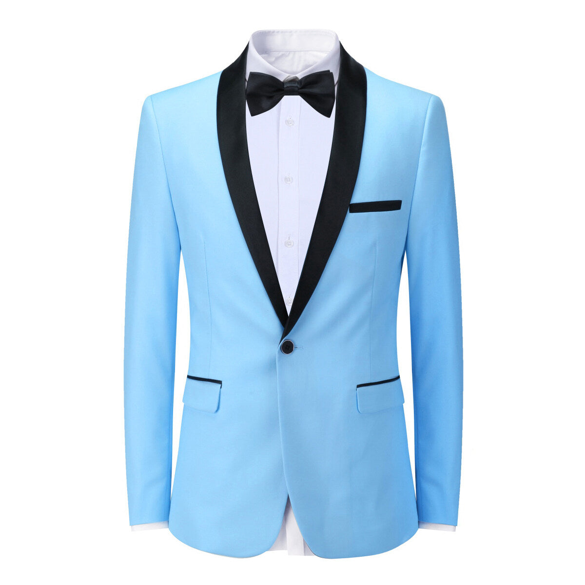YOUTHUP Mens 2 Pieces Shawl Lapel Modern Wedding 1 Button Tuxedo and Trousers
