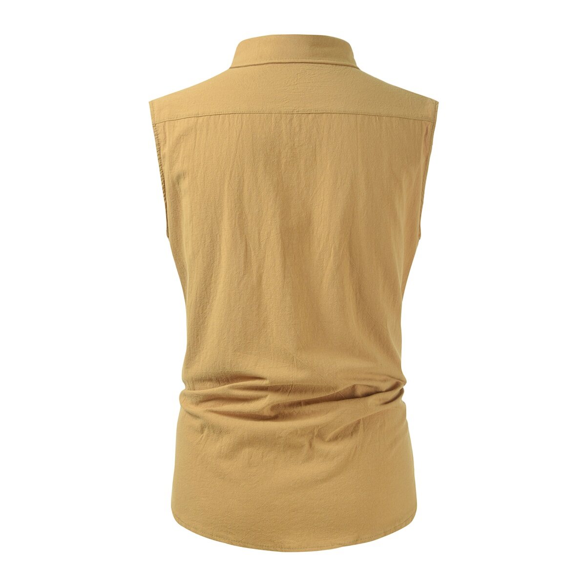 Youthup Mens Lightweight Cotton Linen Vest Sleeveless Shirt