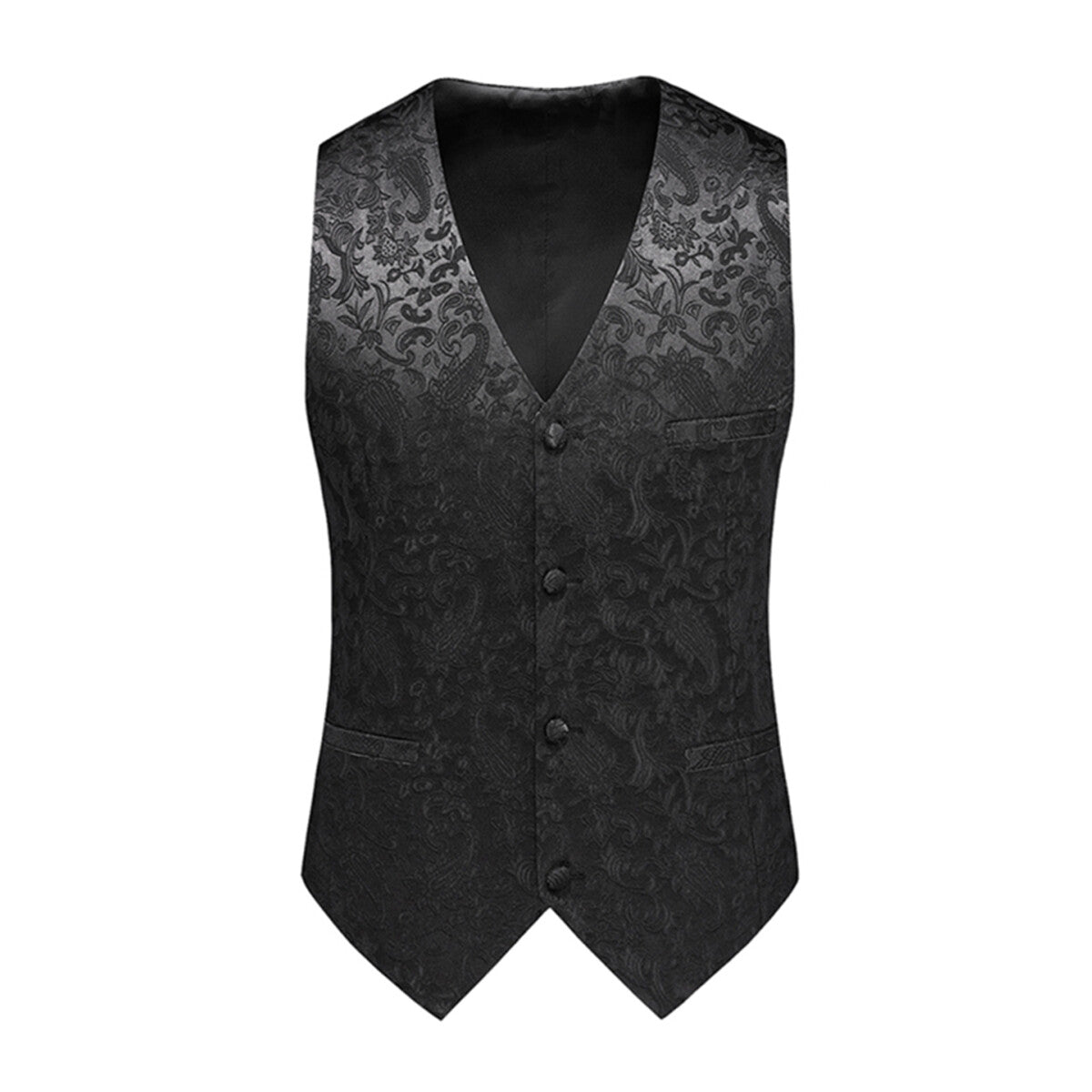 Youthup Mens 3Pce Paisley Dress Vest and Bow Tie Set and Pocket Square