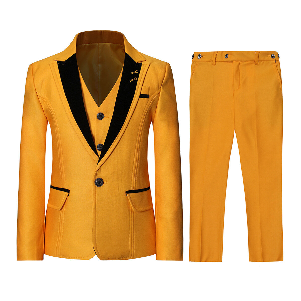 Youthup Boys 3Pce Suit Open Stitching Blazer Wedding Dinner Party Tuxedo