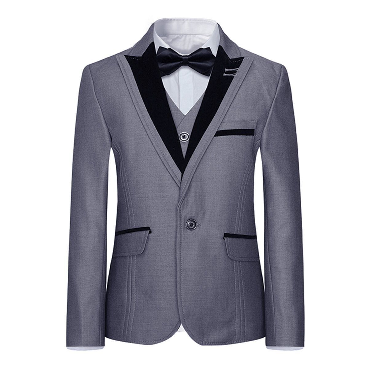 Youthup Boys 3Pce Suit Open Stitching Blazer Wedding Dinner Party Tuxedo