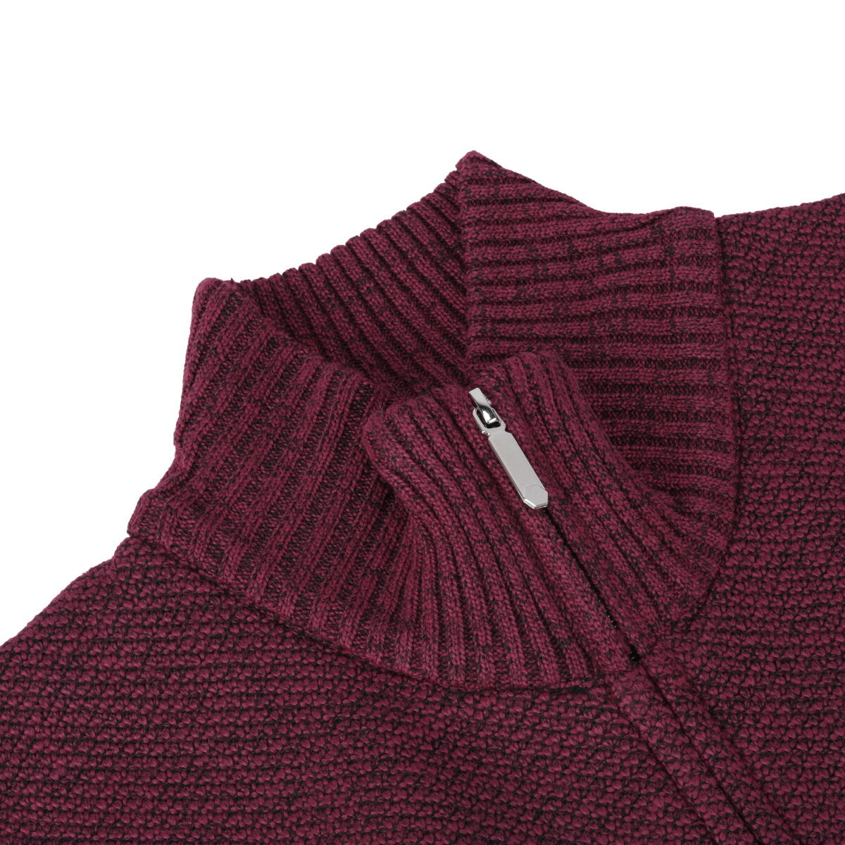 Youthup Mens Stand Collar Sweater Color Block Knit Cardigan
