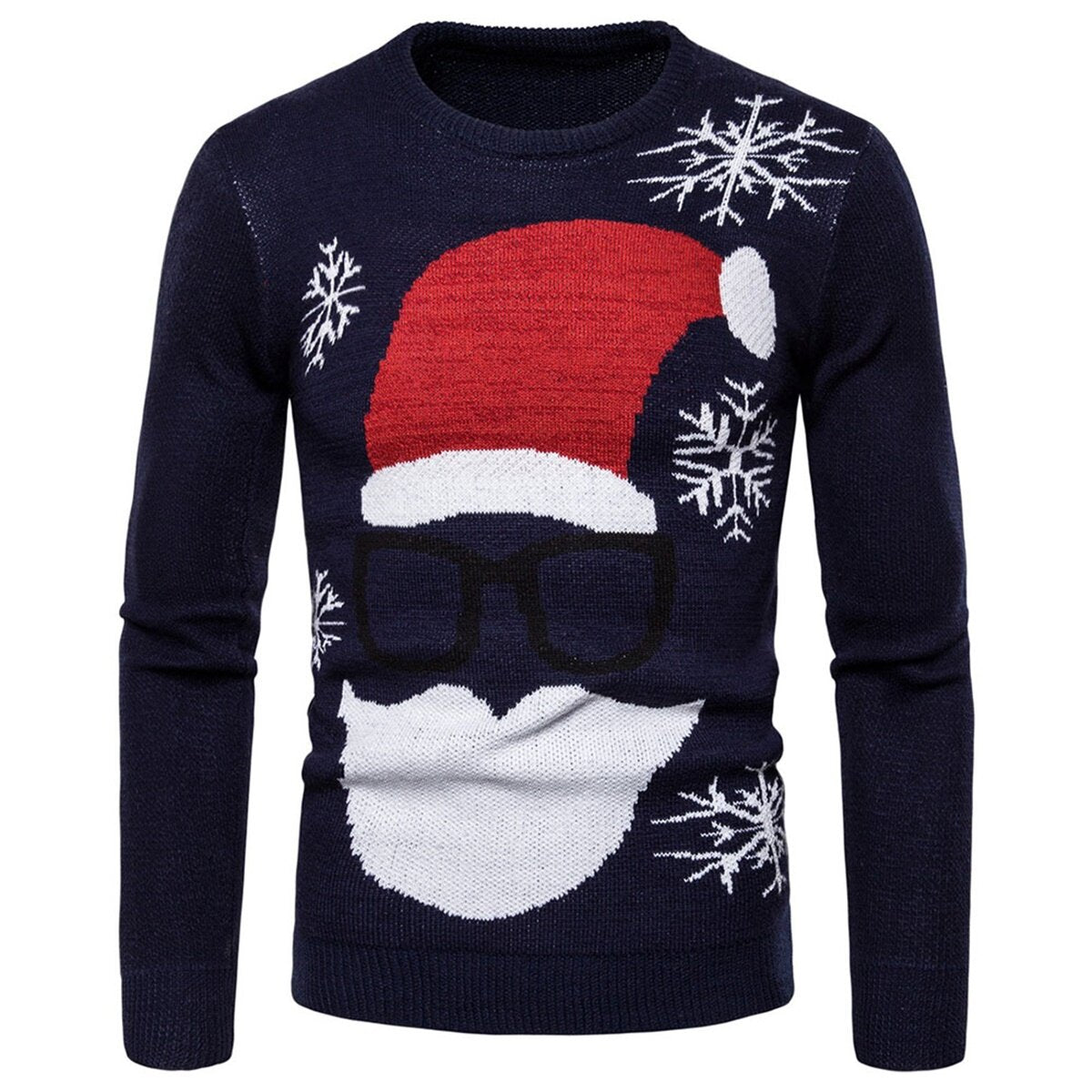Youthup Mens Christmas Printed Crewneck Knitted Festival Sweater
