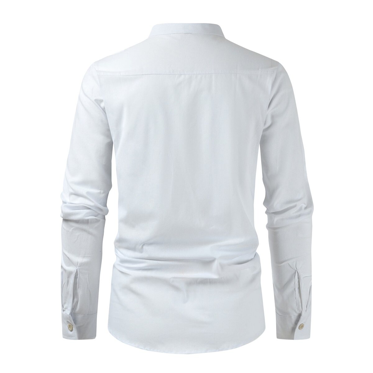 Youthup Mens Stand Collar Button Down Formal Shirt