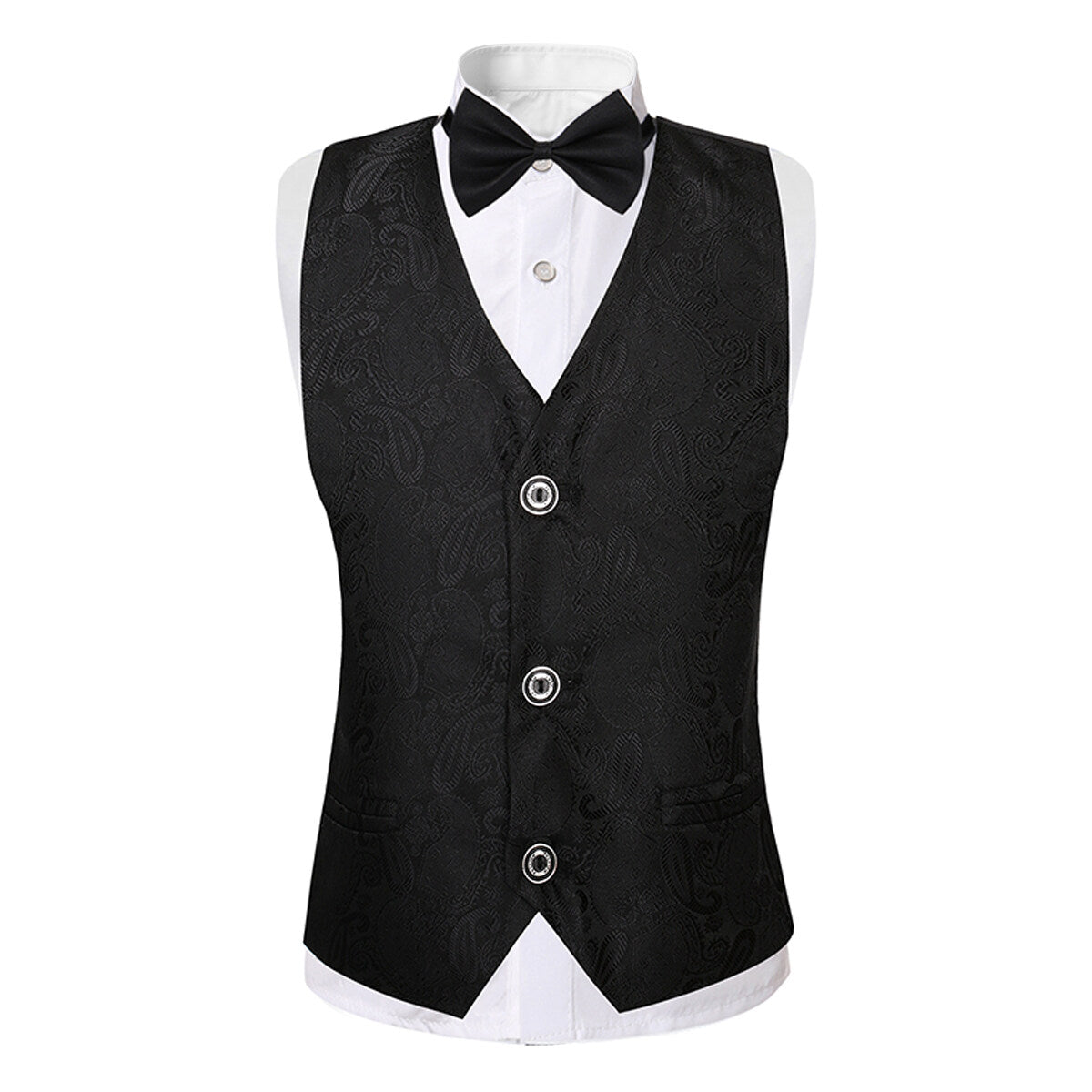 Youthup Boys 3Pce Formal Business Suits Paisley Blazer and Waistcoat and Pants