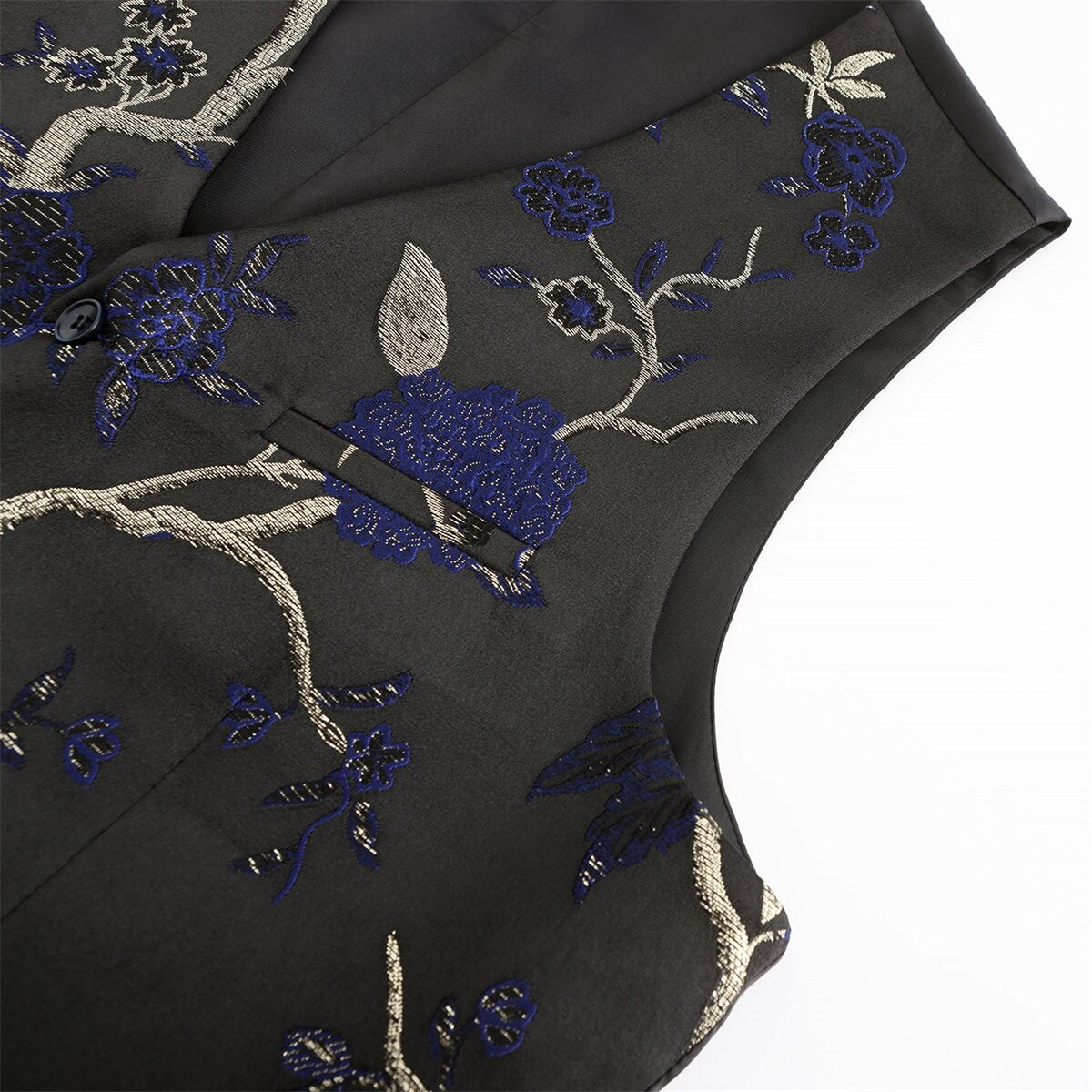 YOUTHUP Mens Elegant Suit Vest Slim Fit Embroidered Printed Formal Fancy Waistcoat