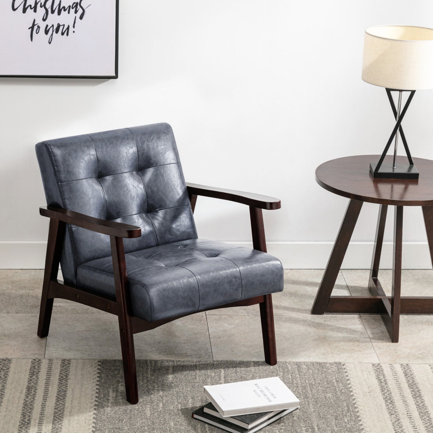 Cadeirão HomeMiYN Estilo Clássico Encaracolado Gris