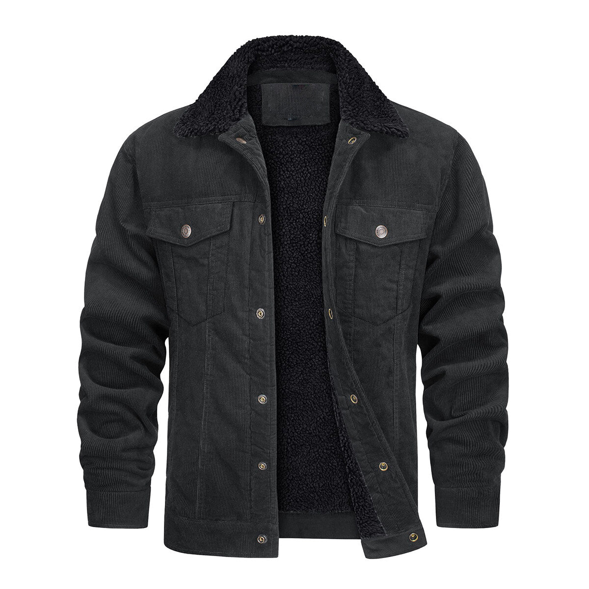 Youthup Mens Velvet Corduroy Thick Fleece Lined Jacket