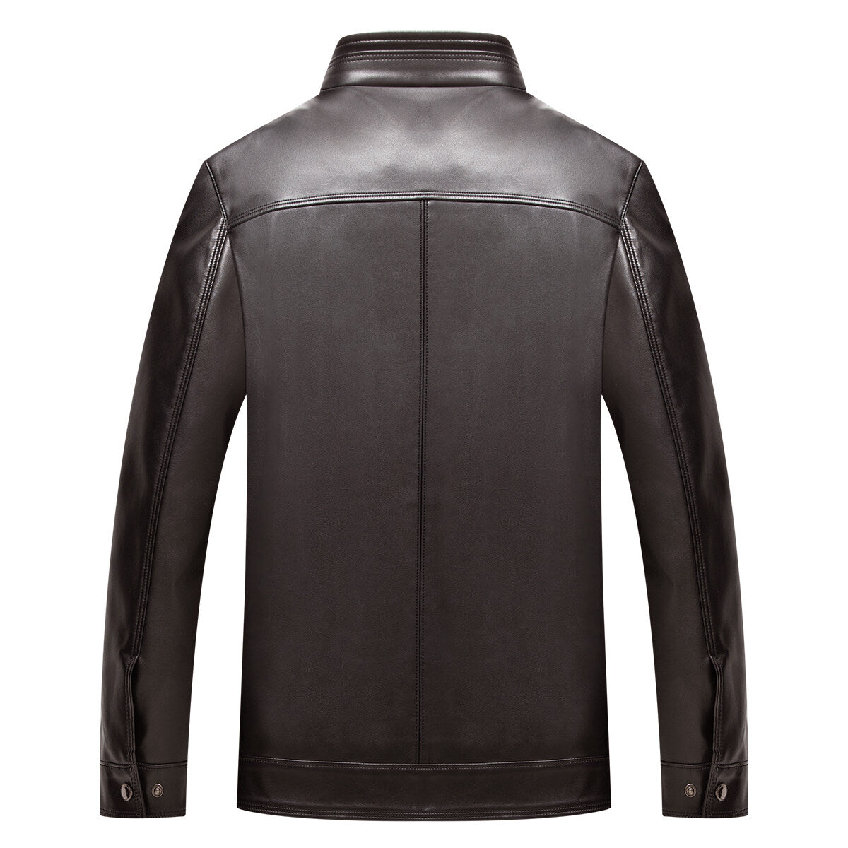 Youthup Mens Motorcycle Outwear Coat Stand Collar Leather Jacket