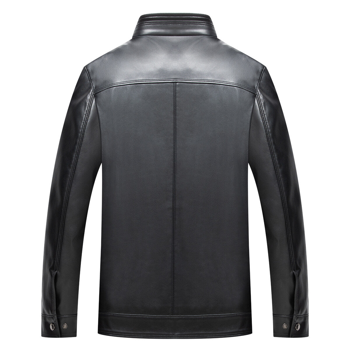 Youthup Mens Motorcycle Outwear Coat Stand Collar Leather Jacket