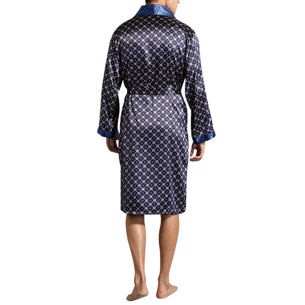 Youthup Mens Floral Printed Long Pajamas Robe