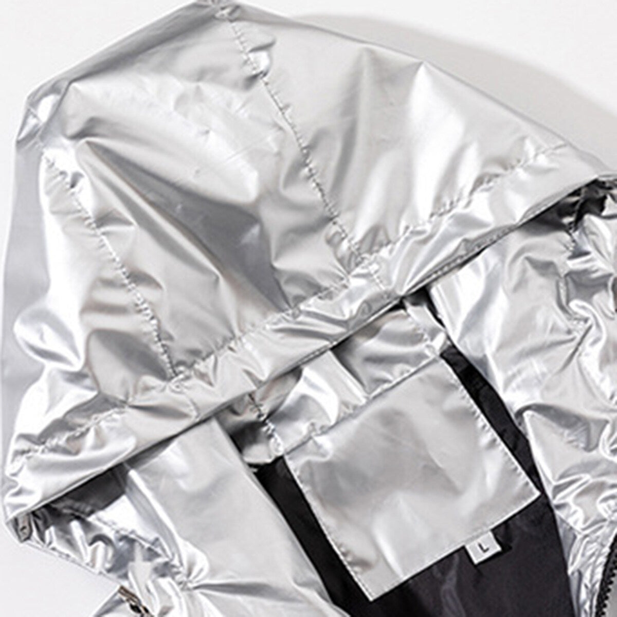 Youthup Mens Shiny Waterproof Hooded Jacket