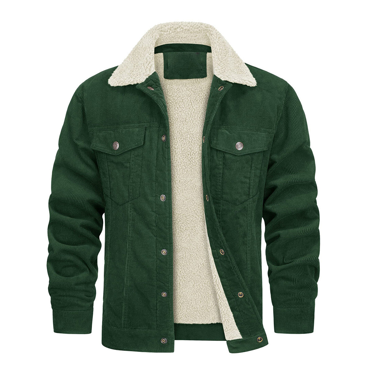 Youthup Mens Velvet Corduroy Thick Fleece Lined Jacket