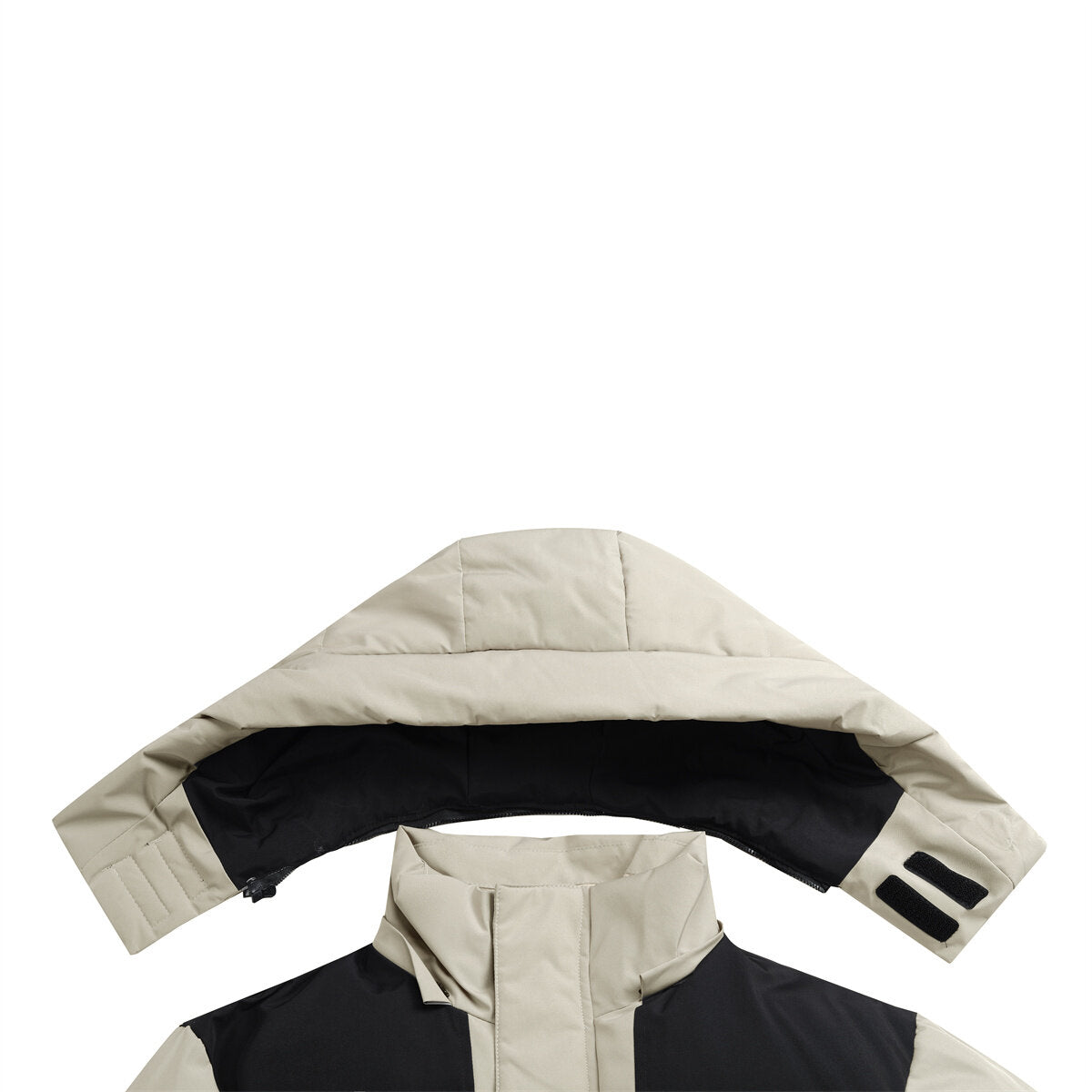 YOUTHUP Mens Winter Cotton Coat Colorblock Thick Hooded Jacket