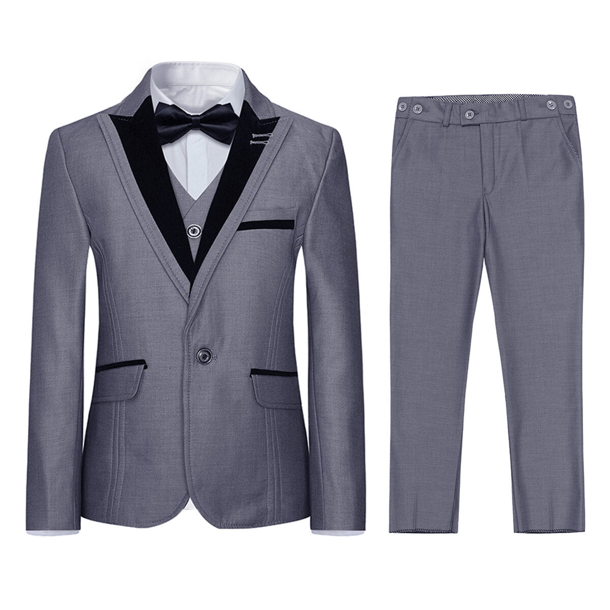 Youthup Boys 3Pce Suit Open Stitching Blazer Wedding Dinner Party Tuxedo