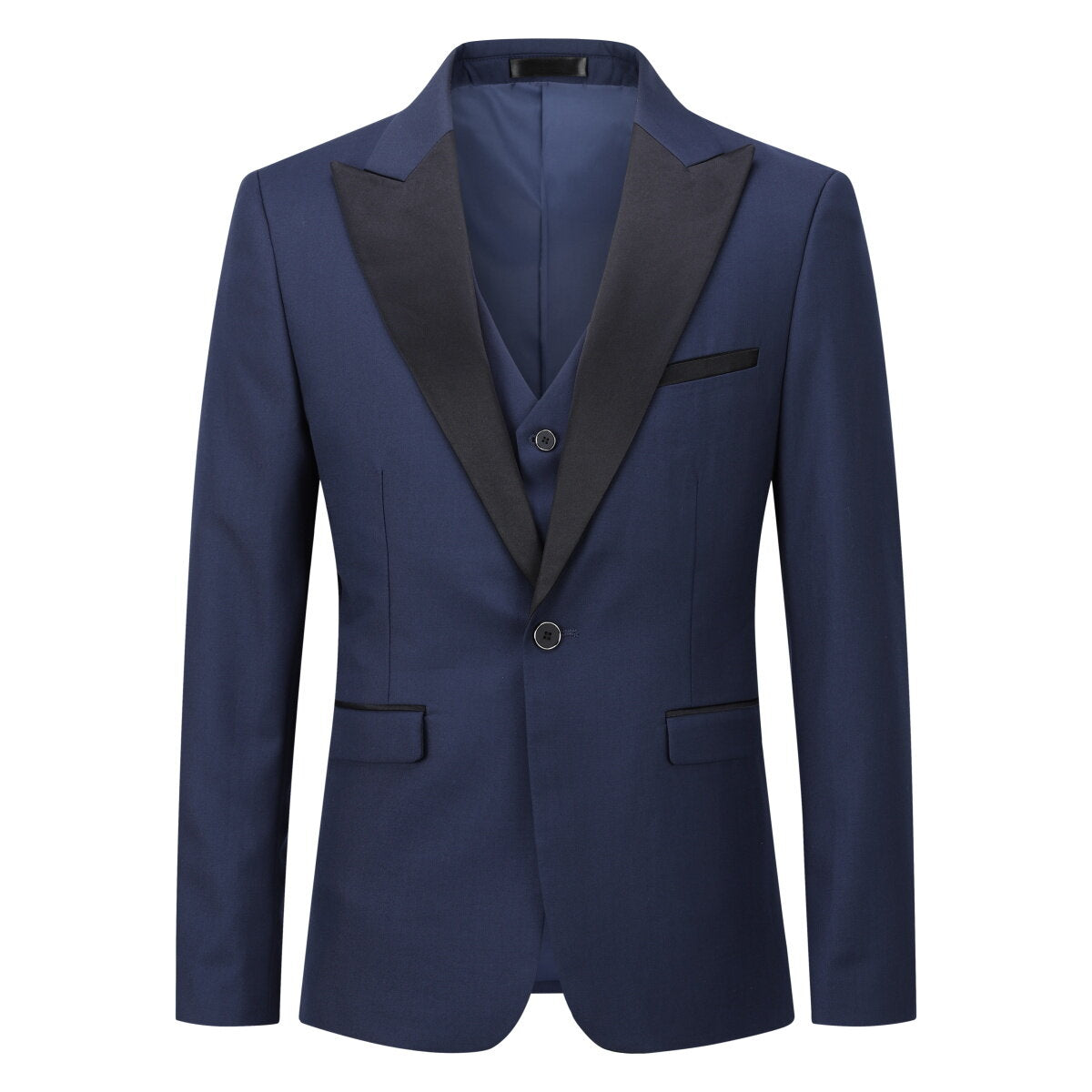 Youthup Mens 3Pce Business Wedding Dinner Suit Blazer and Vest and Tuxedo Pants