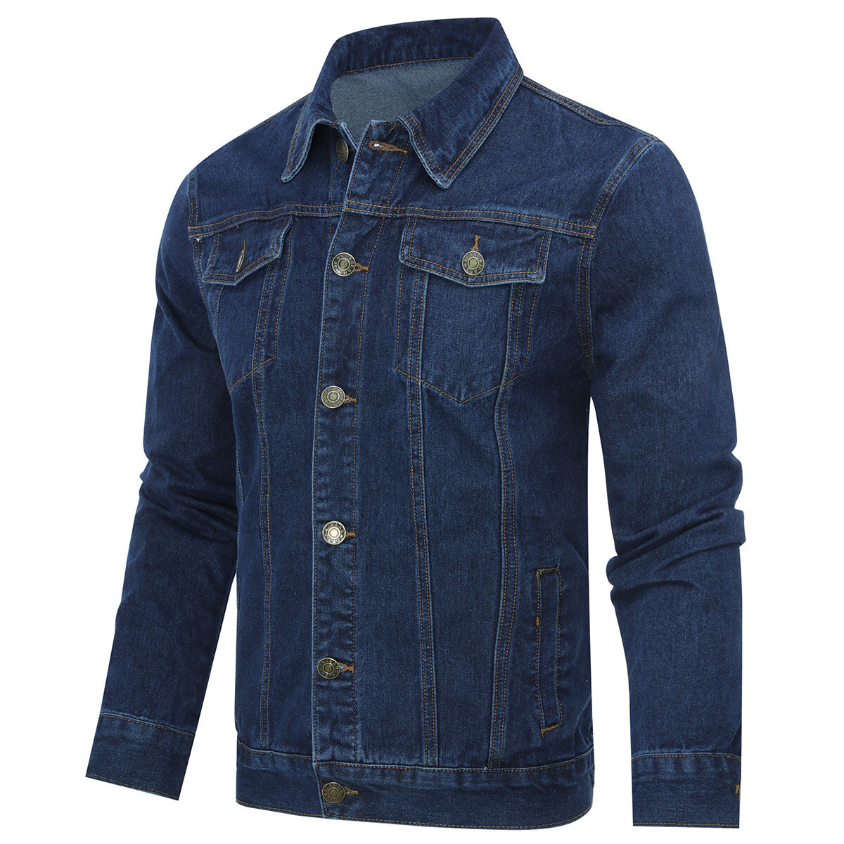 Youthup Mens Casual Lapel Denim  Jacket
