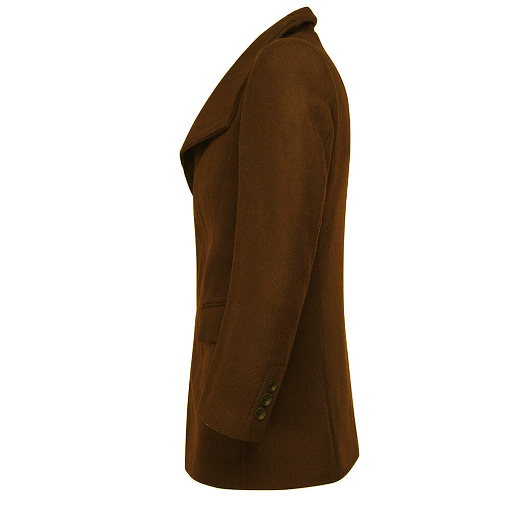 Youthup Mens Overcoat Wool Trench Coat
