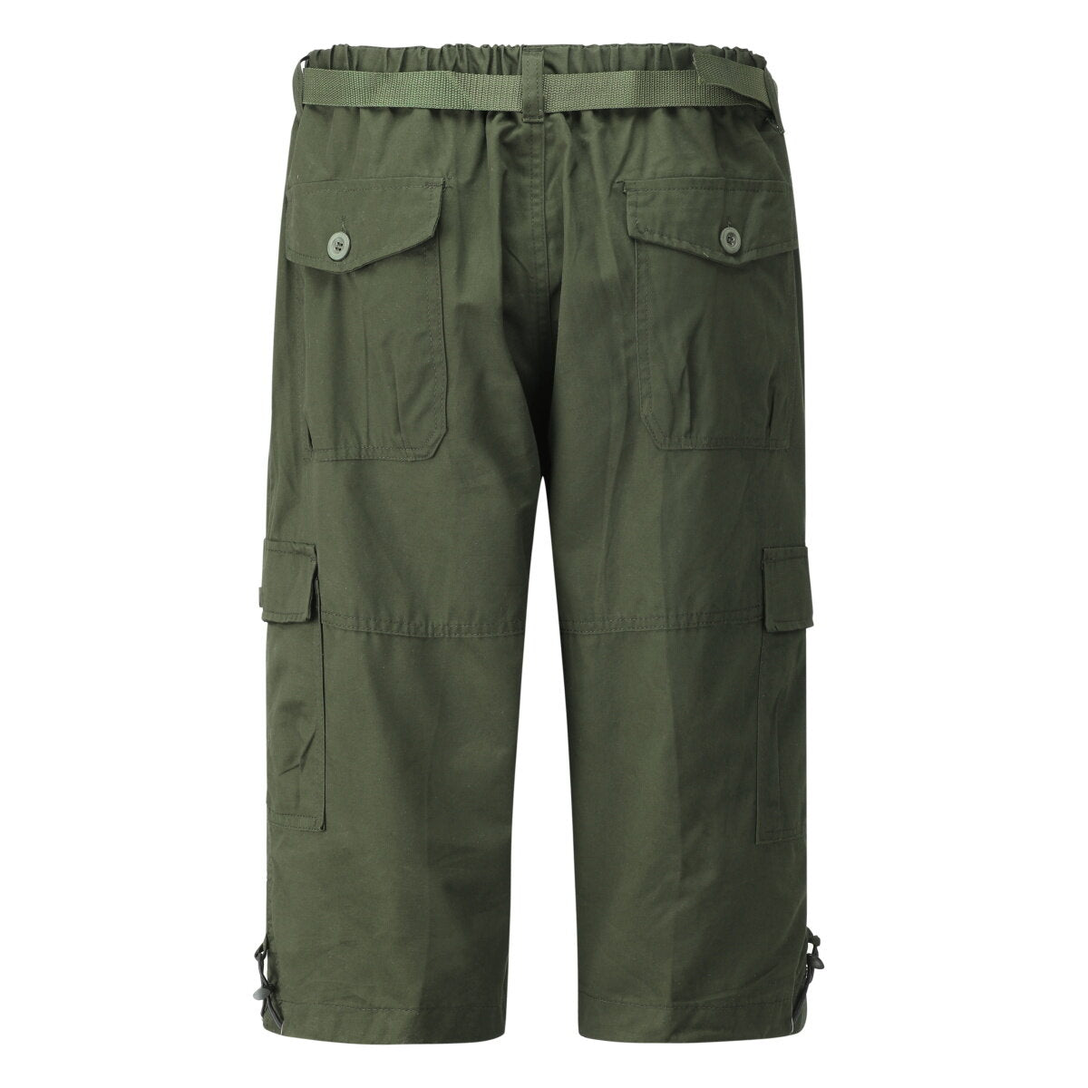 Youthup Mens Multi-Pocket Cargo Cropped Pants
