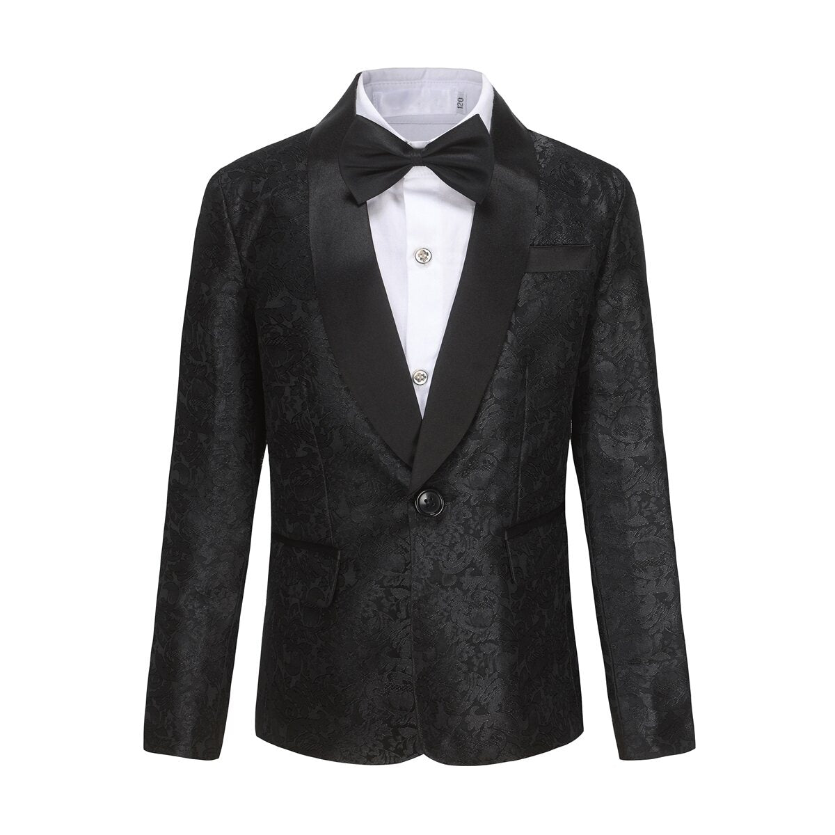 Youthup Boys Teen Suit 2Pcs Embroidery Printing Dress Formal Wedding Blazer and Pants