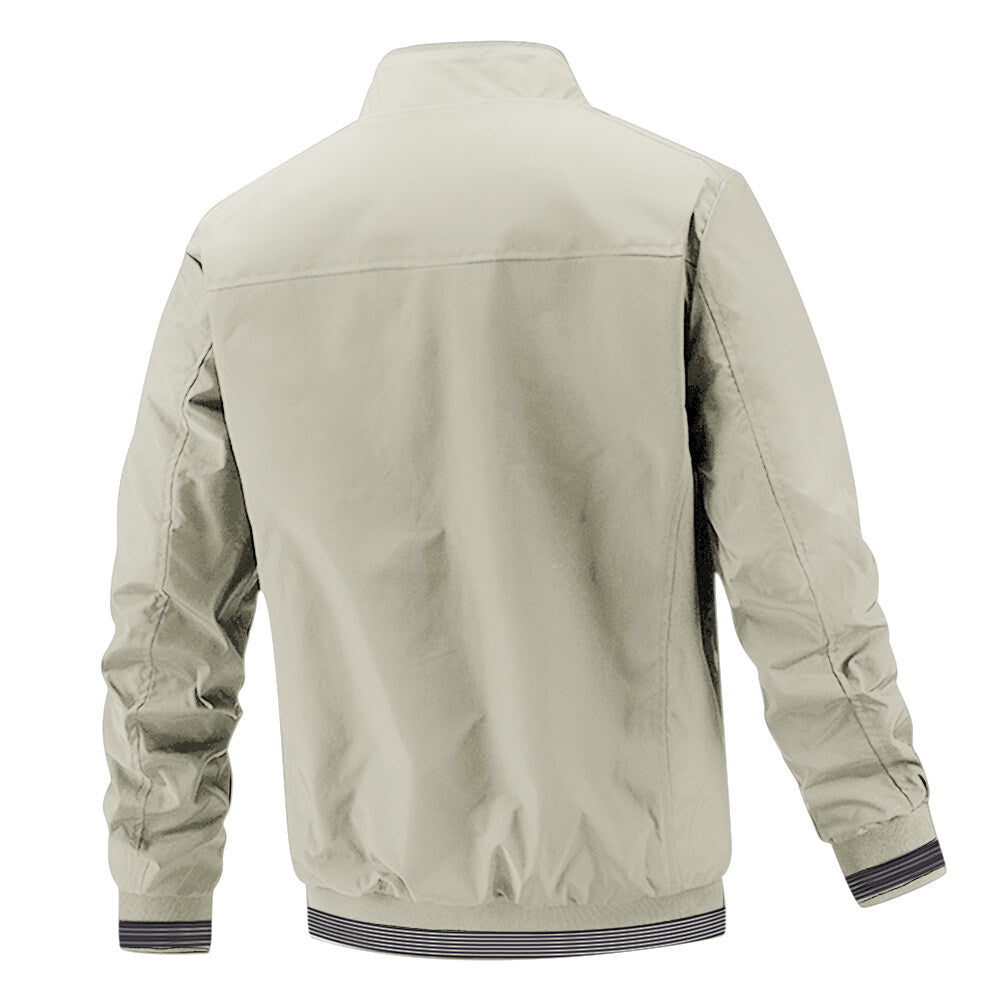 Youthup Mens Stand Collar Reversible Lightweight Bomber Jacket