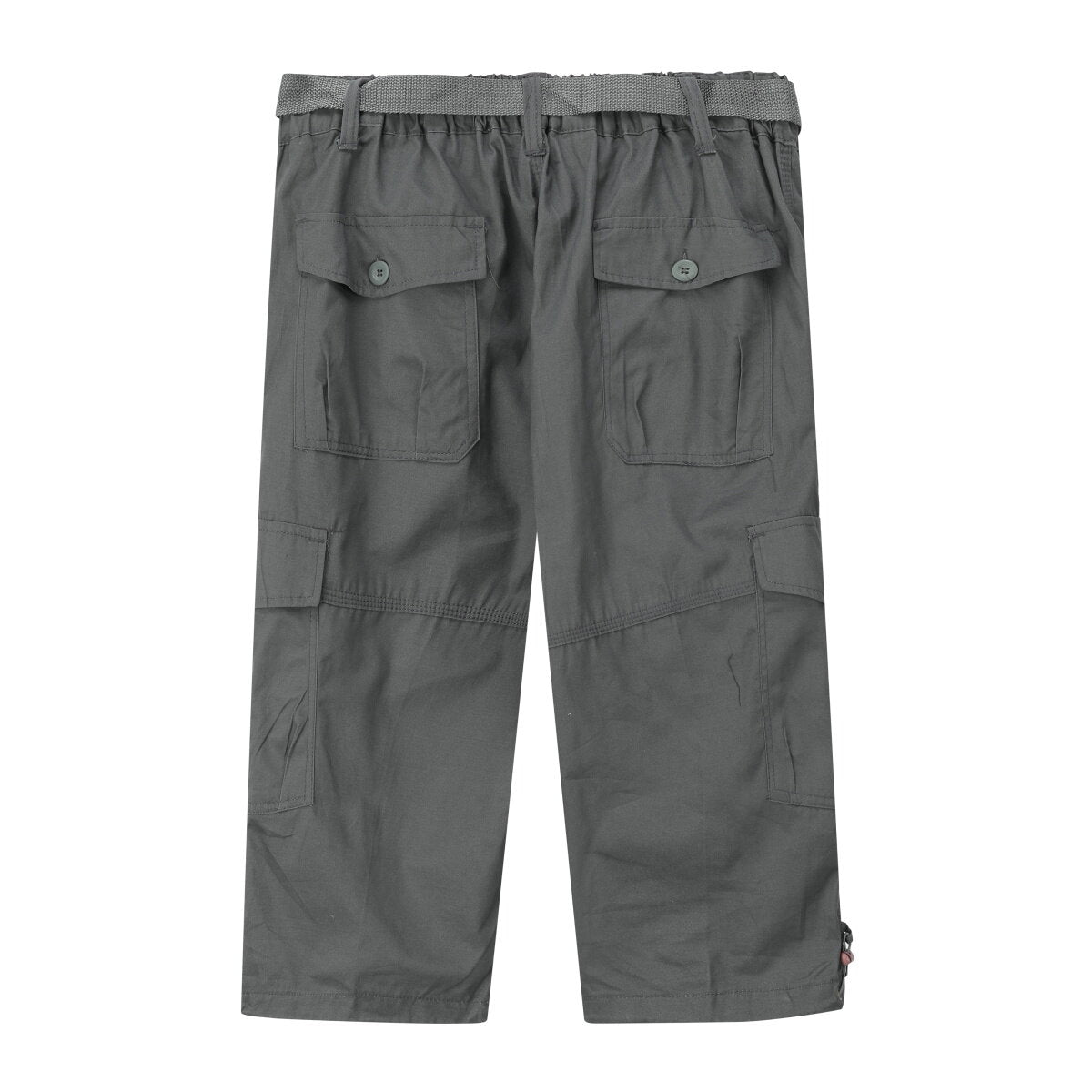 Youthup Mens Multi-Pocket Cargo Cropped Pants