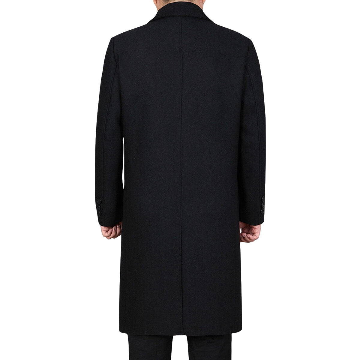 Youthup Mens Wool Blend Mid Length Coat