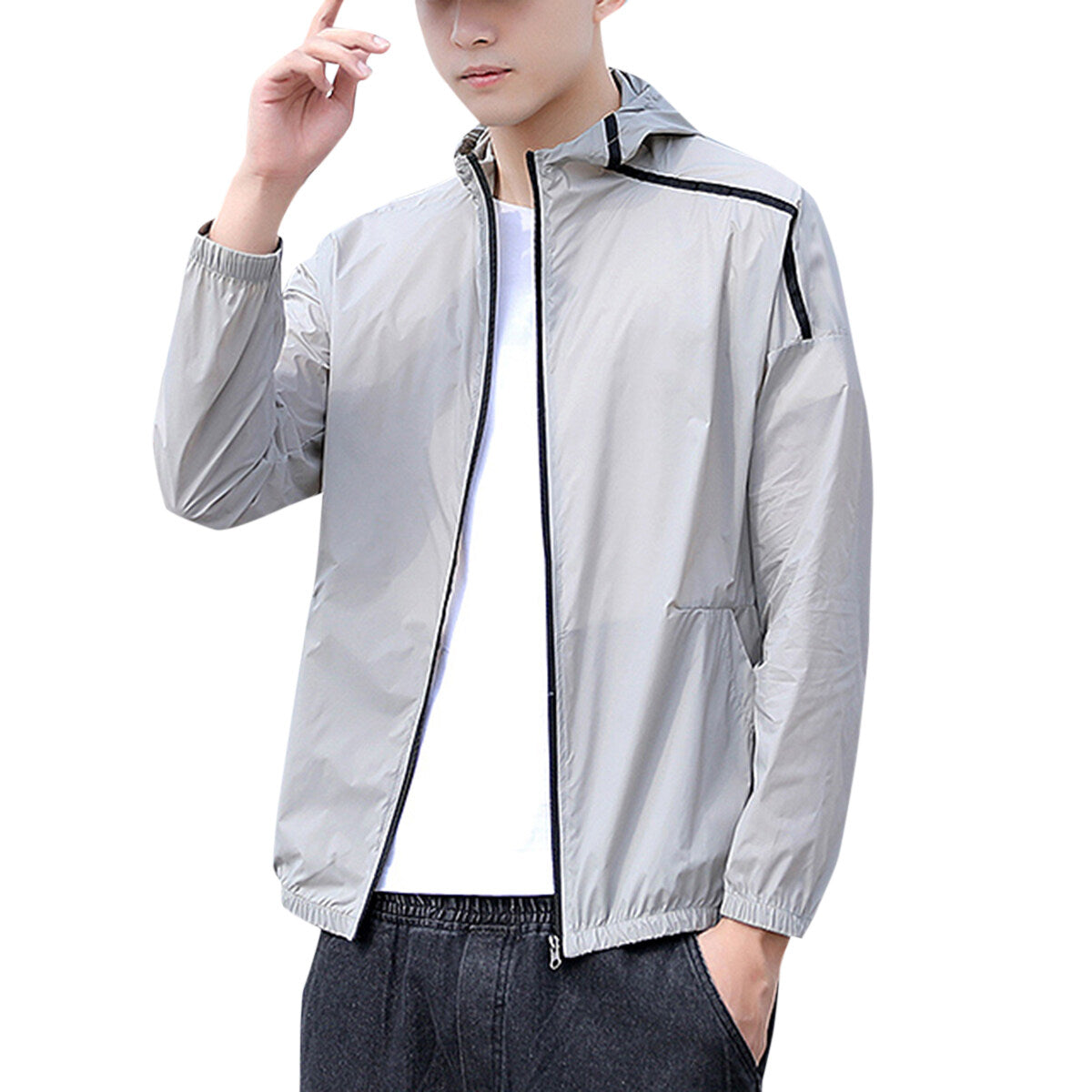 Youthup Mens Hooded Lightweight Jacket Sun-proof Clothing