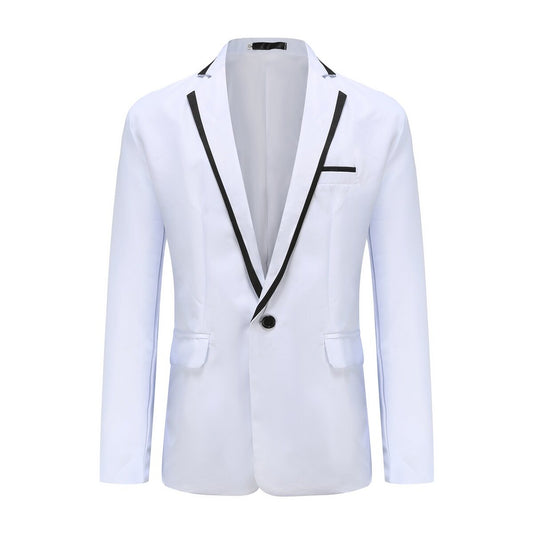 YOUTHUP Mens Slim Fit Blazer Lightweight Formal Business Fancy Dress 1 Button Suit Jacket