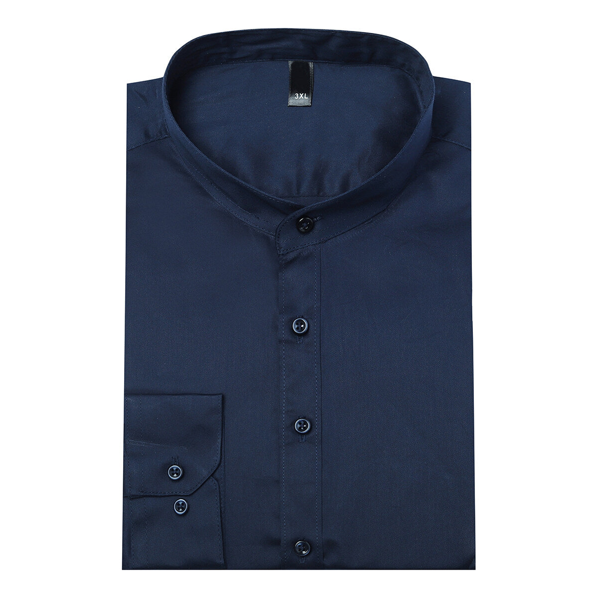 Youthup Mens Banded Collar Slim Fit Shirts