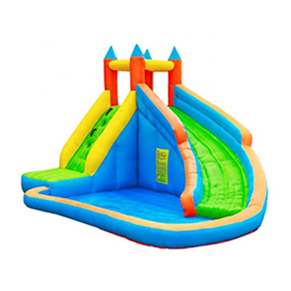 Toboggan gonflable avec piscine pour 3 Enfants Aire de jeux gonflable 400x300x250cm  Poids Portant 90KG