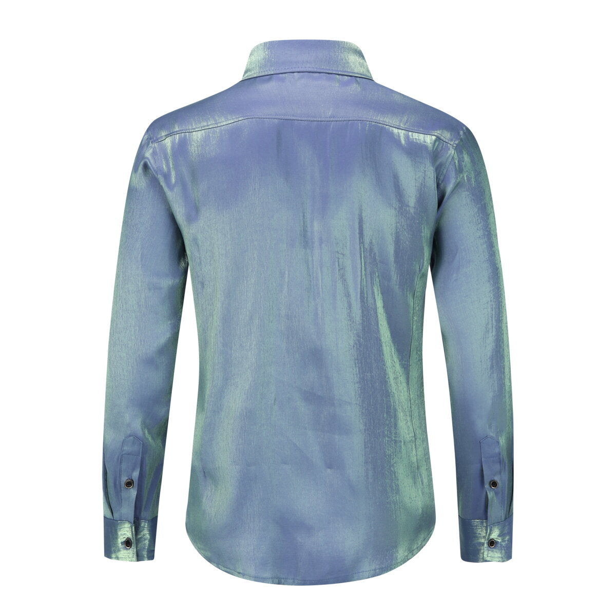 YOUTHUP Mens Silk Shirt Summer Casual Cool Breathable Solid Color Long Sleeves