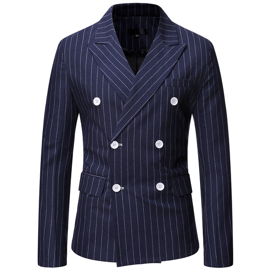 Youthup Mens Stripe Slim Fit Wedding Business Blazer