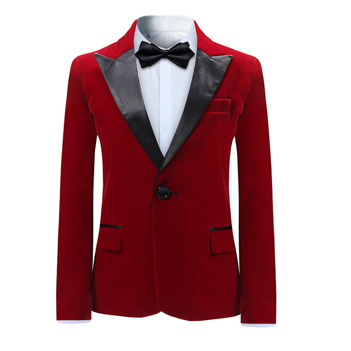 Youthup Boys 2Pce Dress Suit Velvet Slim Fit Blazer and Pants
