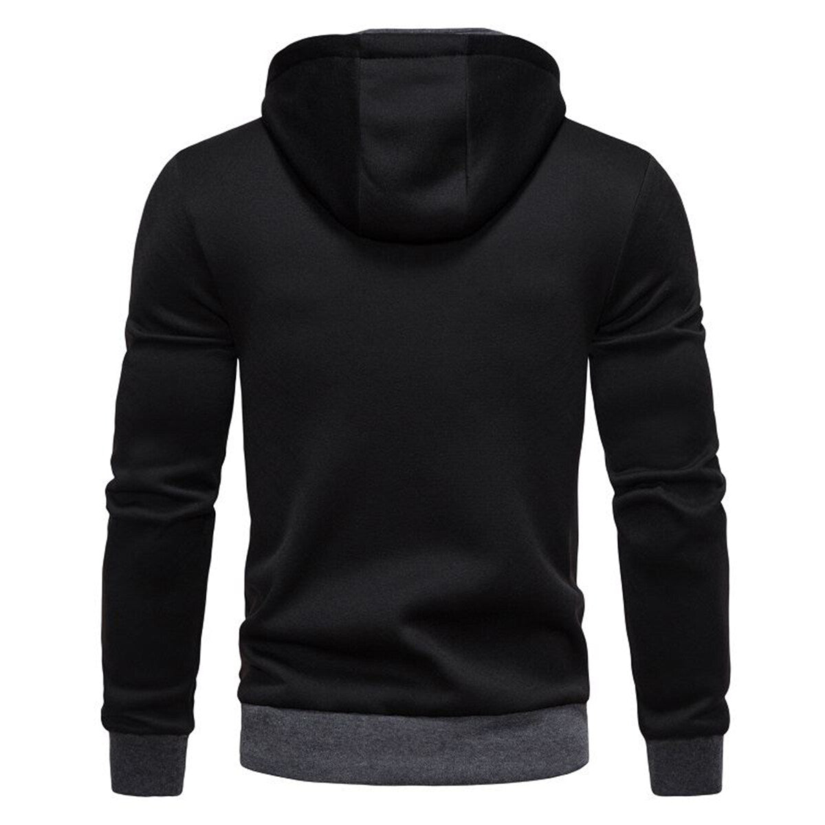 Youthup Mens Fake Two Piece Hooded Sweater T-shirt