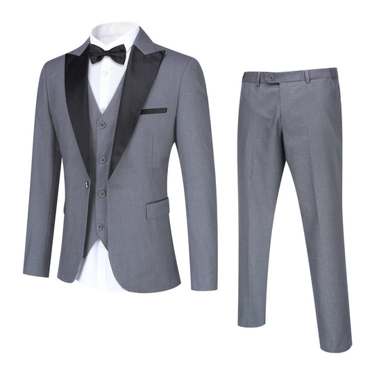 Youthup Mens 3Pce Business Wedding Dinner Suit Blazer and Vest and Tuxedo Pants