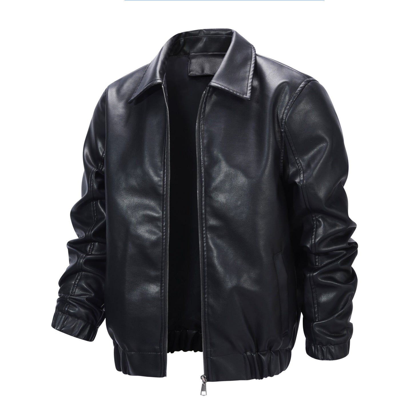 Youthup Mens Lapel Slim Fit Motorcycle Waterproof Leather Jacket