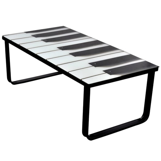 Baixo - Impressão de piano - Verre trempé - 90 x 45 x 32 cm - Design contemporâneo