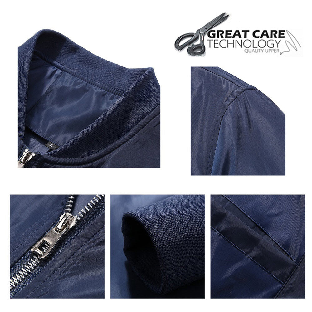 Youthup Mens Bomber Jackets Casual Lightweight Plus Size Coat