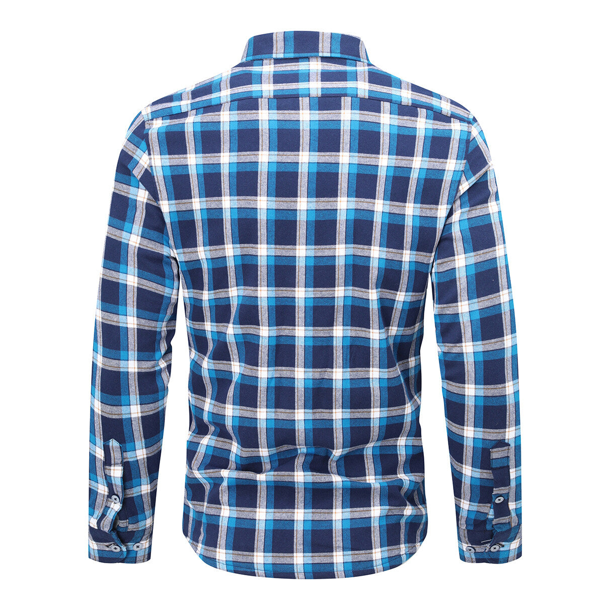 Youthup Mens Casual Striped Plush Colorblock Shirts