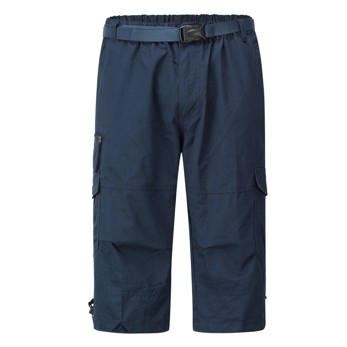 Youthup Mens Multi-Pocket Cargo Cropped Pants