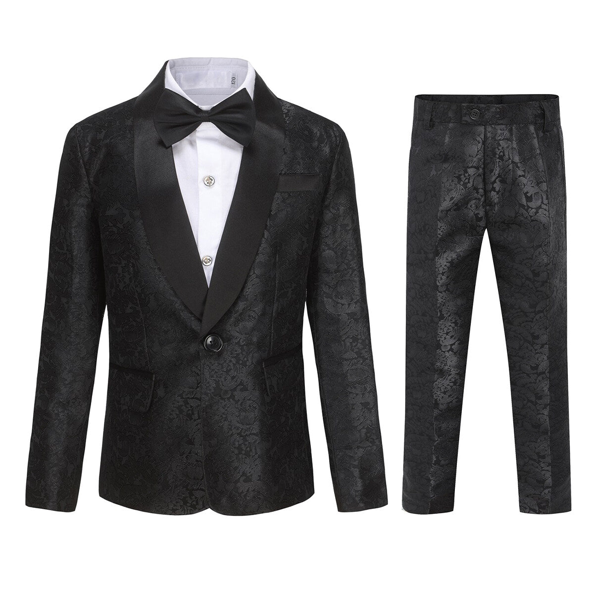 Youthup Boys Teen Suit 2Pcs Embroidery Printing Dress Formal Wedding Blazer and Pants