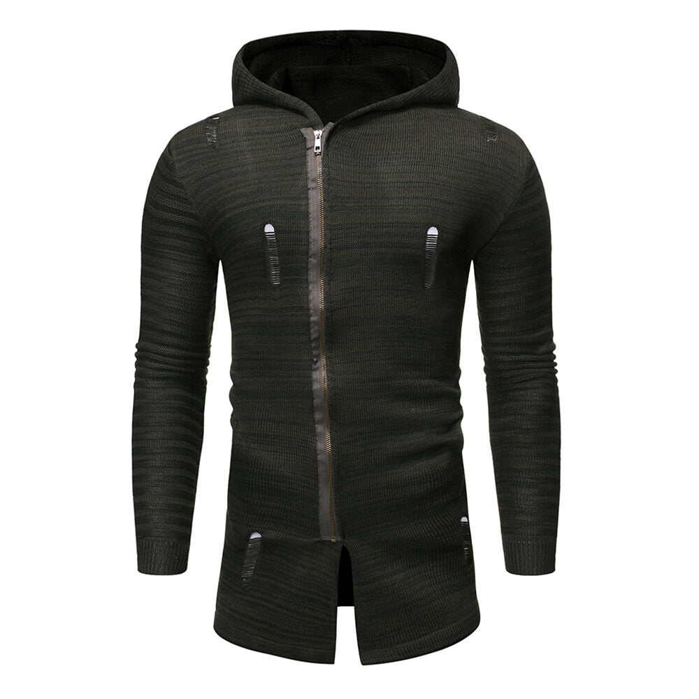 Youthup Mens Long Over Hip Knit Cardigan Sweater