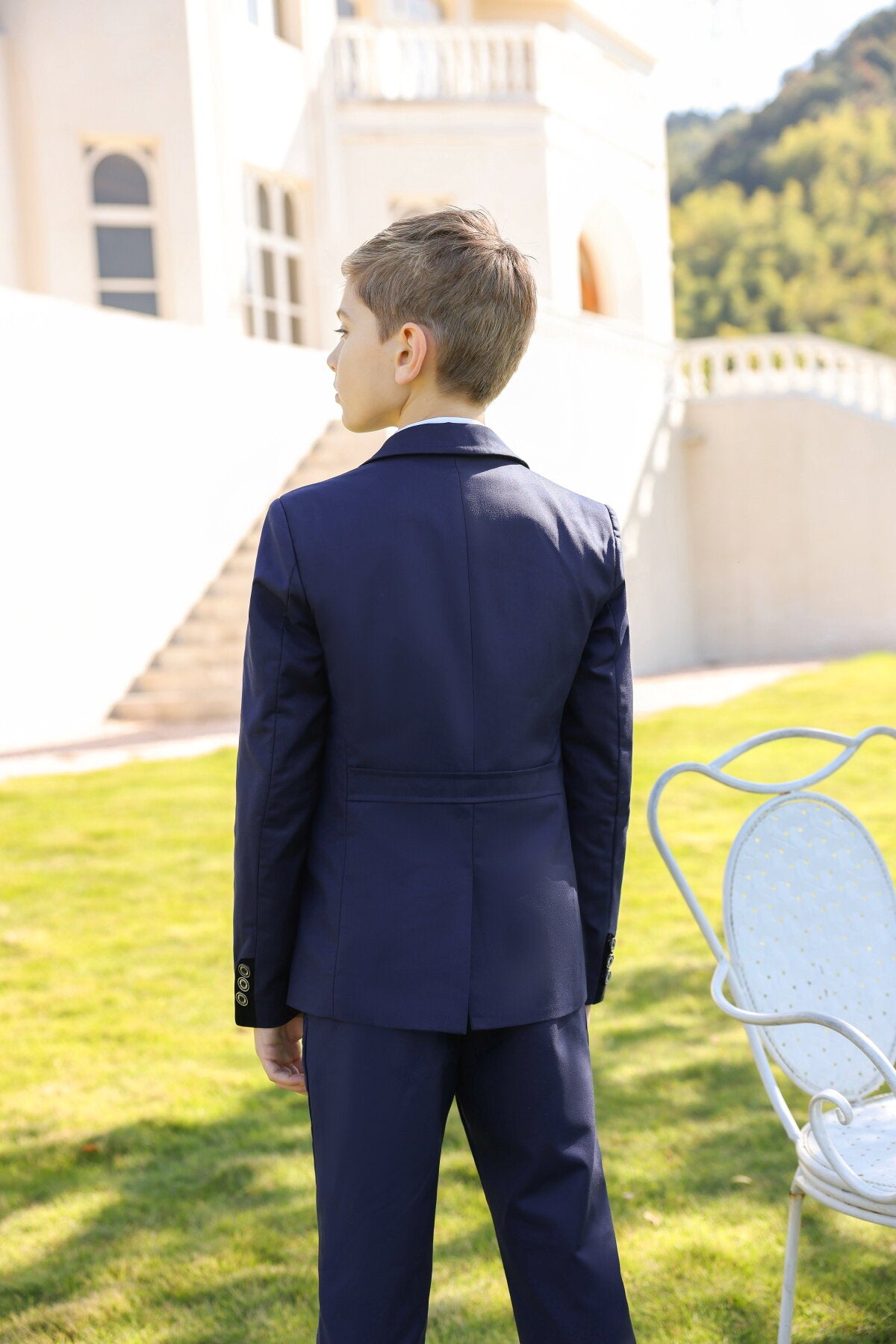 Youthup Boys 3Pce Suit Open Stitching Blazer Wedding Dinner Party Tuxedo